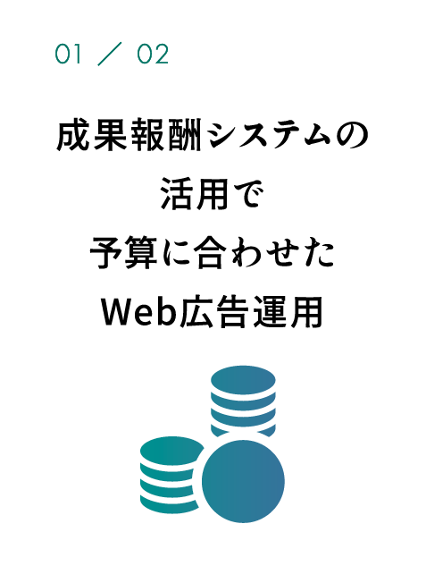 成果報酬システムの活用で予算に合わせたWeb広告運用