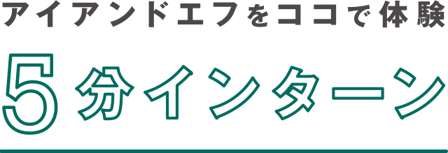 株式会社アイアンドエフ 5分インターン